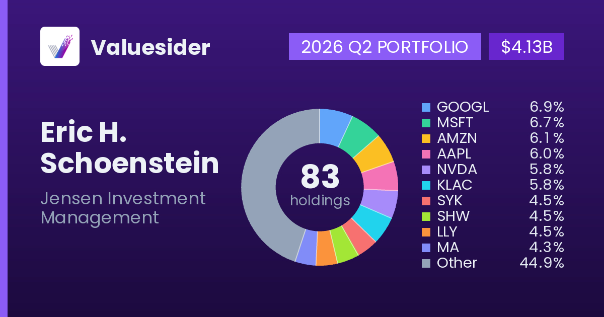 Eric H. Schoenstein top holdings, 2026 Q2